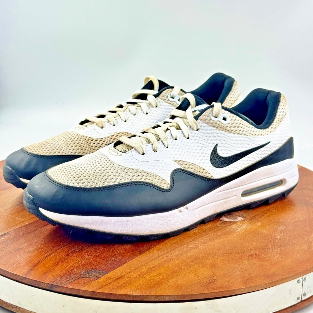 NIKE GOLF Air Max 1 G Men Size 13 Black White Spikeless Shoes Mesh C17576-100